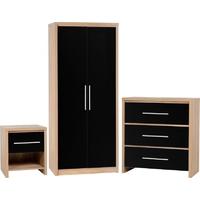 seconique seville light oak veneer bedroom set