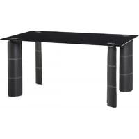 seconique bradford black glass dining table