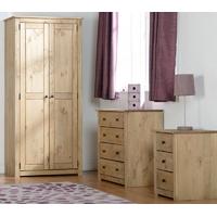 seconique panama natural wax pine bedroom set