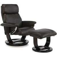 serene harstad brown bonded leather recliner chair