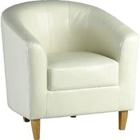 Seconique Tempo Tub Chair in Cream Faux Leather