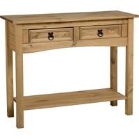 Seconique Corona Mexican Waxed Pine Console Table - 2 Drawer