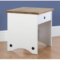 seconique corona white distressed waxed pine table stool