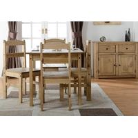 Seconique Panama Natural Wax Pine Dining Set and Sideboard