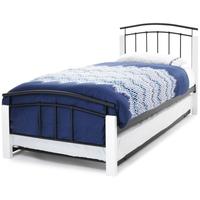 Serene Tetras White and Black Metal Guest Bed