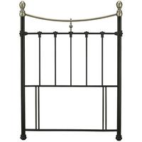 Serene Edwardian II Black with Antique Bronze Metal Headboard - 3ft Single