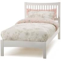 serene hevea wood mya opal white bed 3ft single