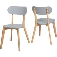 Seconique Julian Grey and Natural Stacking Dining Chair (Pair)