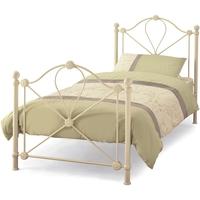 Serene Lyon Ivory Gloss Metal Bed - 3ft Single