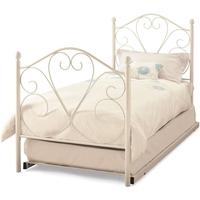 serene isabelle white gloss metal guest bed