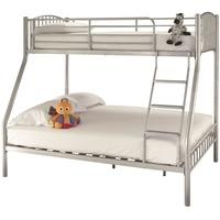 Serene Oslo Silver Metal Three Sleeper Bunk Bed