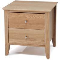 Serene Windsor Solid Oak Bedside Cabinet - 2 Drawer