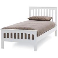 Serene Hevea Wood Amelia Opal White Bed - 3ft Single