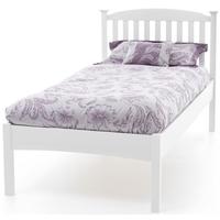 Serene Hevea Wood Eleanor Opal White Bed - 3ft Single Low Foot End