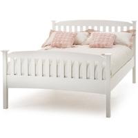 serene hevea wood eleanor opal white bed high foot end