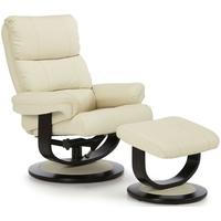 Serene Horten Cream Faux Leather Recliner Chair