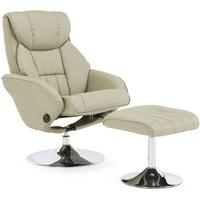 Serene Larvik Taupe Faux Leather Recliner Chair