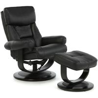 serene risor black bonded leather recliner chair