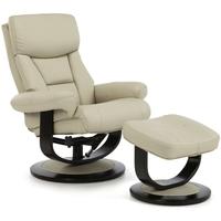 serene risor taupe bonded leather recliner chair