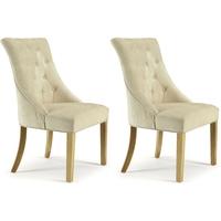 serene hampton pearl fabric dining chair pair