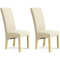 serene merton stone fabric dining chair with oak legs pair