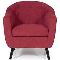 Serene Evie Red Fabric Chair