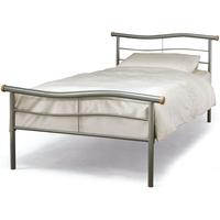 Serene Waverly Silver Metal Bed - 3ft Single