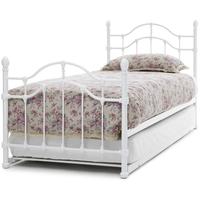 serene paris white gloss metal guest bed