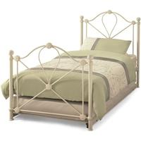 Serene Lyon Ivory Gloss Metal Guest Bed