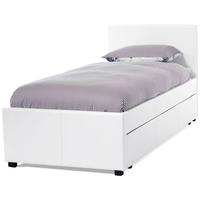 Serene Carra White Faux Leather Guest Bed