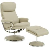 Serene Halden Taupe Faux Leather Recliner Chair