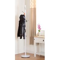 Seconique Byron White and Chrome Coat Stand