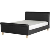 Seconique Shelby 5ft King Size Sleigh Black Faux Leather Bed