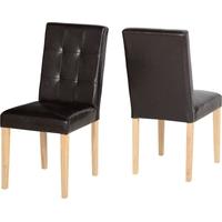 Seconique Aspen Brown Faux Leather Dining Chair (Pair)