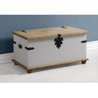 Seconique Corona Grey and Distressed Waxed Pine Single Storage Chest