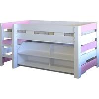 Seconique Lollipop White and Pink Mid Sleeper Bed