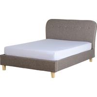 Seconique Eaton 4ft 6in Grey Fabric Bed