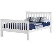 seconique monaco white 4ft 6in double high foot end bed