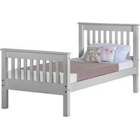 seconique monaco grey 3ft single high foot end bed