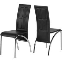 Seconique A3 Chair in Black Faux Leather with Chrome legs (Pair)