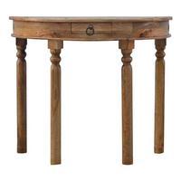 Serpentine Console Table, Natural