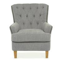 selkirk button back armchair grey