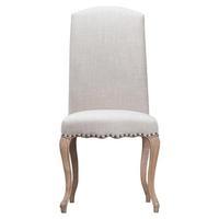 set of 2 edinburgh luxury studded dining chairs beige