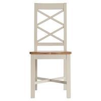 Set of 2 Albany Solid Seat Dining Chairs, Truffle/Oak