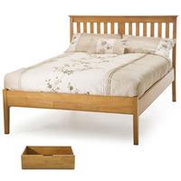 Serene Grace 4FT 6 Double Wooden Bedstead - Golden Cherry - Low Footend