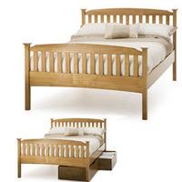 Serene Eleanor 4FT 6 Double Wooden Bedstead - Oak - High Footend