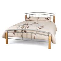 serene tetras 4ft 6 double metal bedstead silver