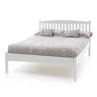 Serene Eleanor Opal White Low Foot End 4FT 6 Double Wooden Bedstead