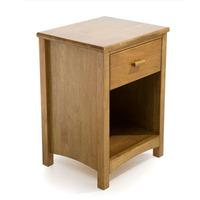 serene eleanor 1 drawer bedside table oak