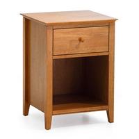 Serene Grace 1 Drawer Bedside Table - Golden Cherry